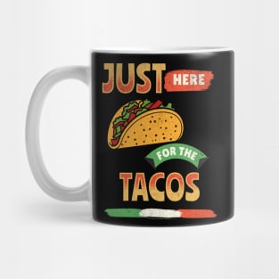 Just Here for the Tacos Retro Fiesta Taco Lover Mug